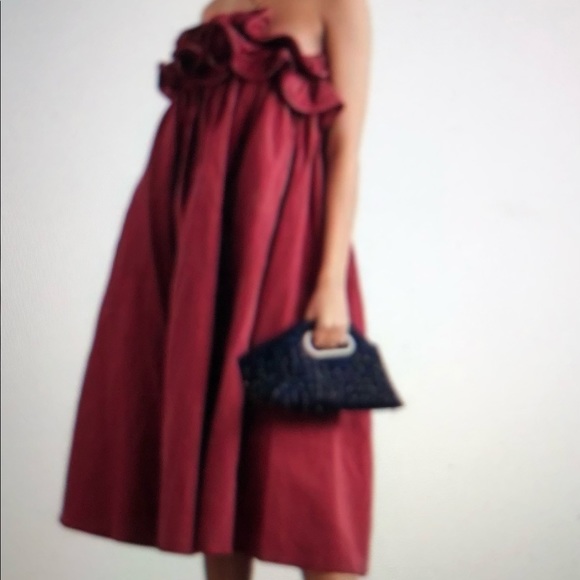 Brand new-Nackiye Midi dress in Maroon - Picture 2 of 8